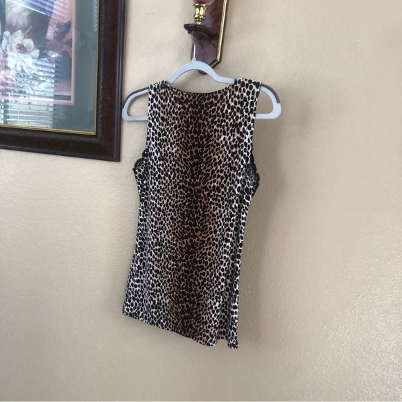NWT White House Black Market Leopard Lace Trimmed Top Size Small - Picture 4 of 5